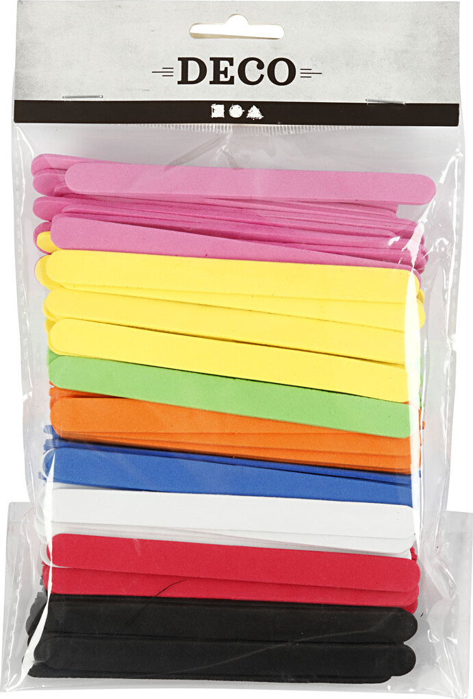 Mosgummi Ispinde - L 11 5 Cm - B 1 Cm - Tykkelse 2 Mm - Assorterede Farver 