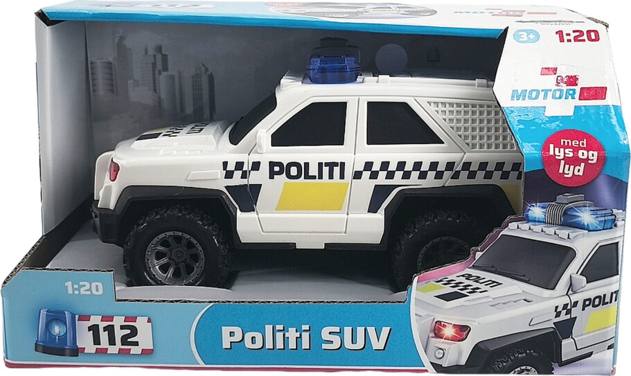 Suv Politibil Legetøj Til Børn - Med Lys Og Lyd - Friktionsmotor