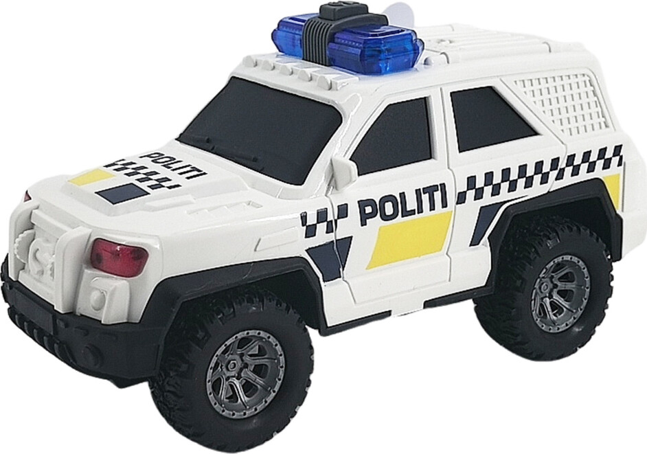 Suv Politibil Legetøj Til Børn - Med Lys Og Lyd - Friktionsmotor