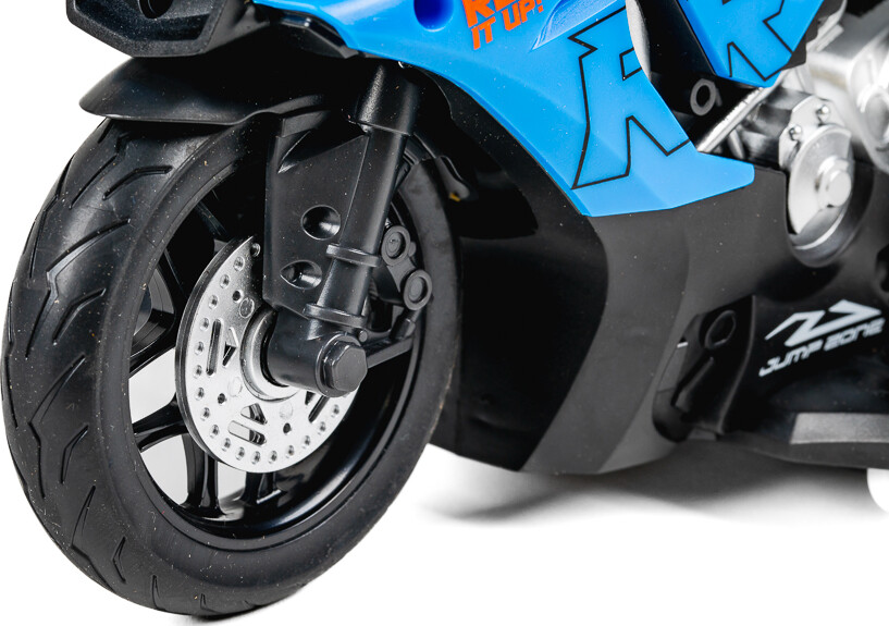 Tec-Toy - Blå Fjernstyret Motorcykel - Thunder Riders - Lys Lyd