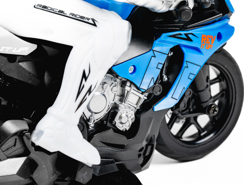 Tec-Toy - Blå Fjernstyret Motorcykel - Thunder Riders - Lys Lyd