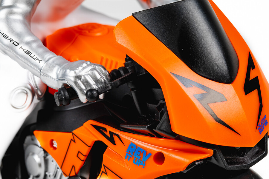 Tec-Toy - Orange Fjernstyret Motorcykel - Thunder Riders - Lys Lyd