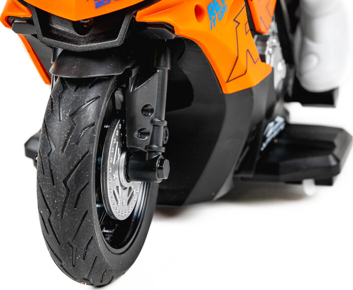 Tec-Toy - Orange Fjernstyret Motorcykel - Thunder Riders - Lys Lyd