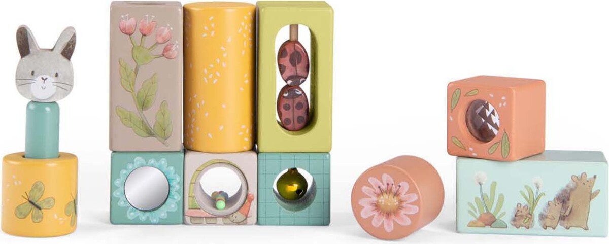 Moulin Roty - Aktivitetsklodser - Trois Petits Lapins