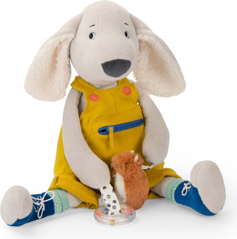 Moulin Roty - Hunden Pilou Aktivitetsbamse - Puce Og Pilou