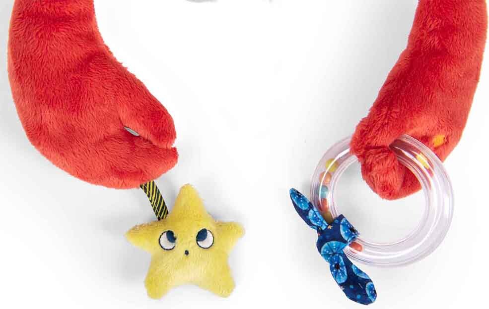 Moulin Roty - Aktivitetstøjdyr - Krabbe 34 Cm - Les Aventures De Paulie