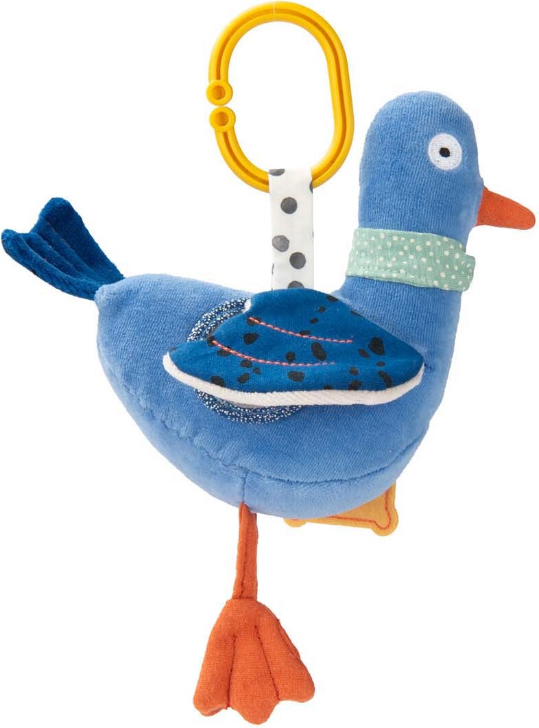 Moulin Roty - Aktivitetstøjdyr Med Ophæng - Duen Michel - Puce Og Pilou