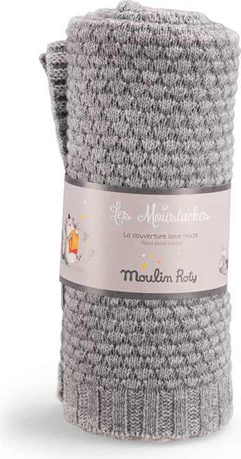 Moulin Roty - Babytæppe - Økotex Uld - Les Moustaches