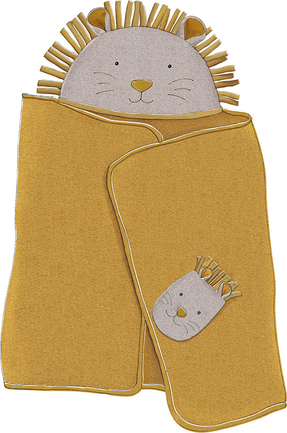 Moulin Roty - Badehåndklæde Deluxe - Løve