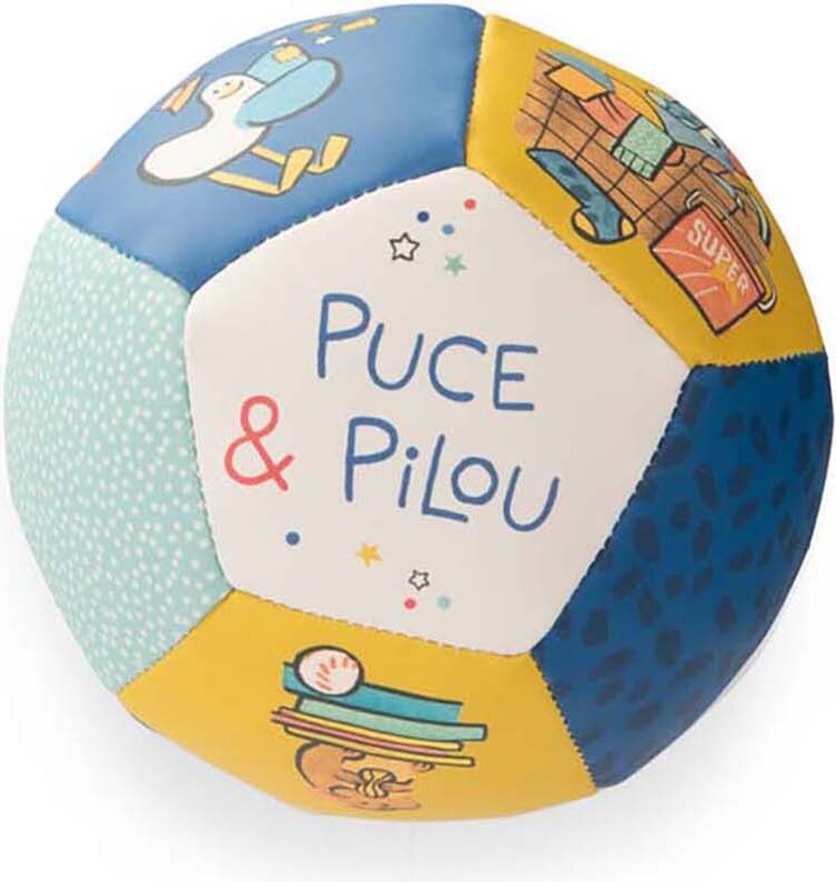 Moulin Roty - Blød Bold 10 Cm - Puce Og Pilou