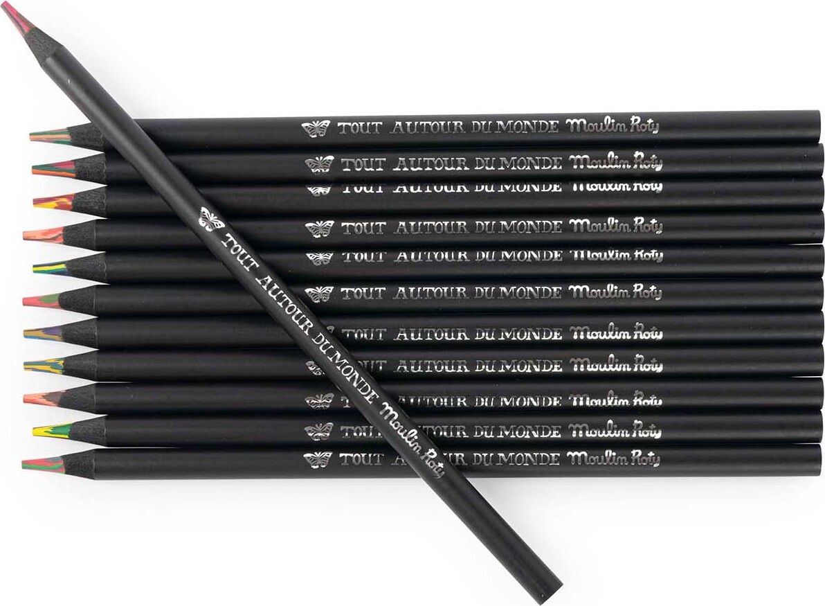 Moulin Roty - Farveblyanter Sæt - Flerfarvede - 12 Stk