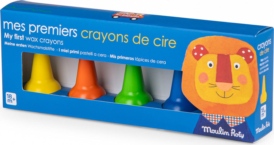 Moulin Roty - Farvekridt Til Små Børn - Les Popipop - 5 Stk