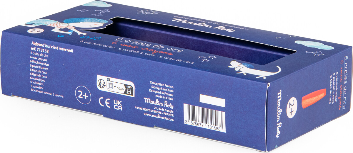 Moulin Roty - Farvekridt Til Små Børn - Aujourd Hui C Est Mercredi - 6