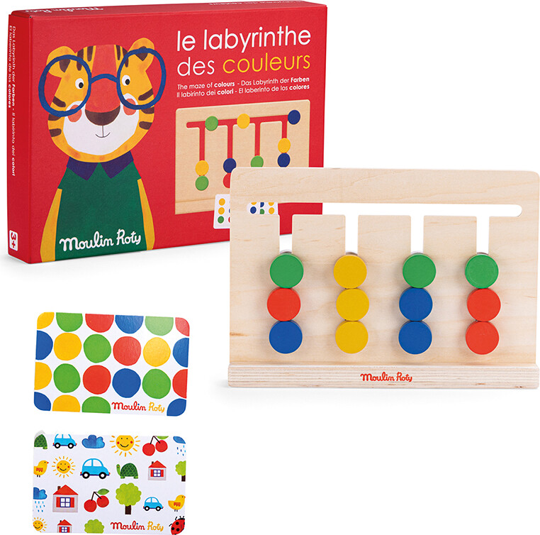 Moulin Roty - Farvelabyrinten - Kombinationsspil