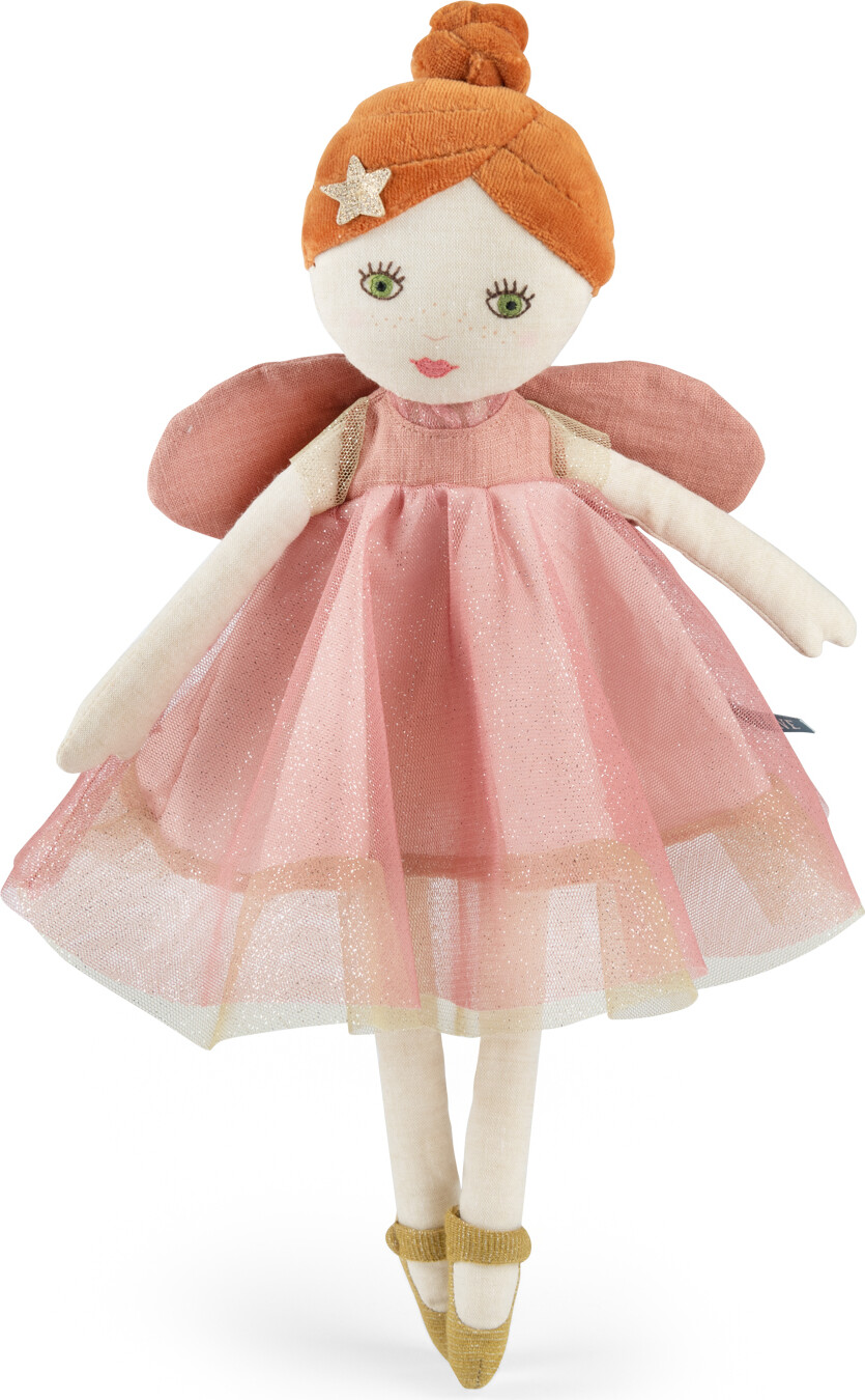 Moulin Roty - Fransk Dukke 39 Cm - Den Lyserøde Fe Viviane