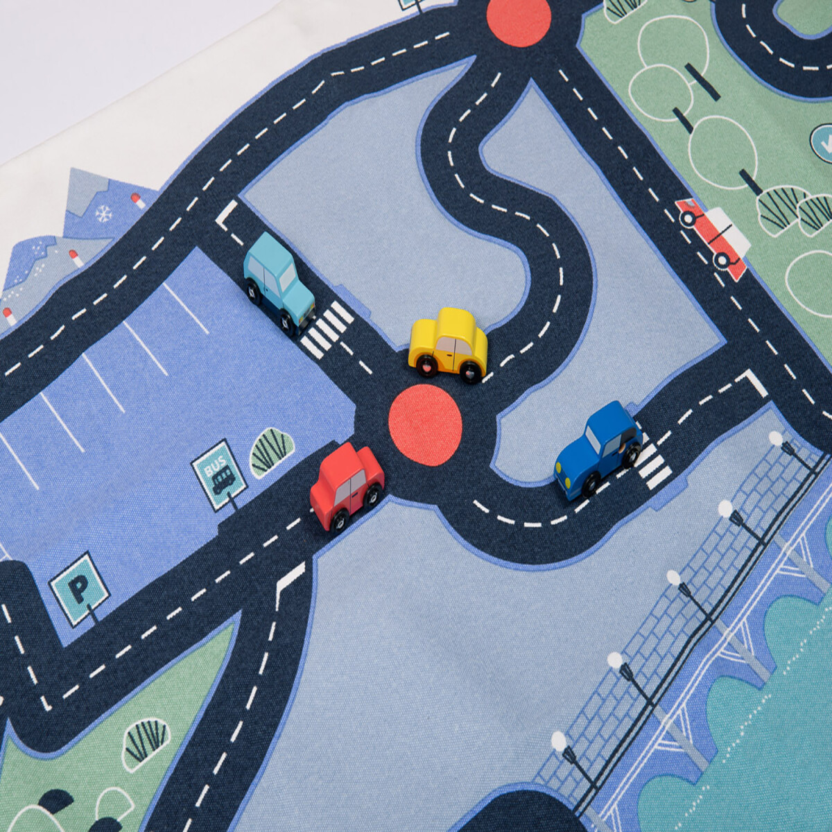 Moulin Roty - Legetæppe Med Bilbane - Avenue Du Moulin