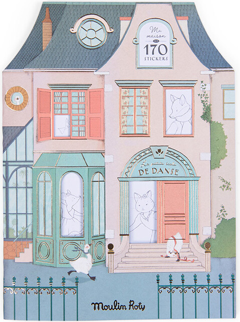 Moulin Roty - Malebog Med 170 Klistermærker - Den Lille Danseskole