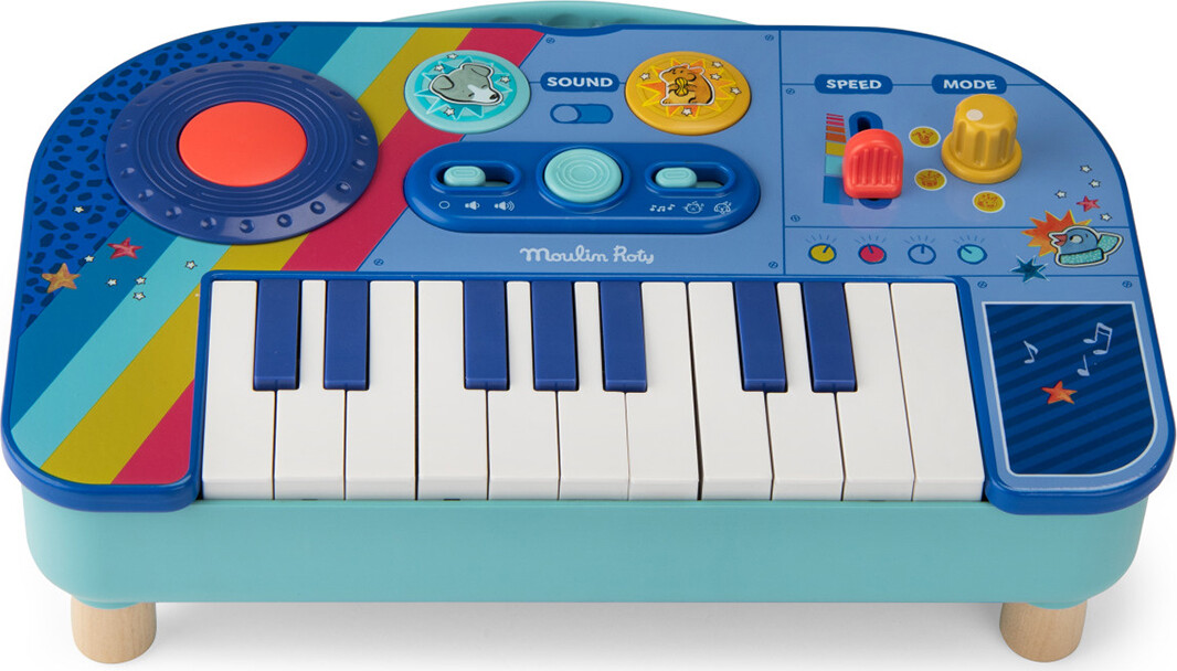 Moulin Roty - Musikinstrument - Elektrisk Keyboard - Puce Og Pilou