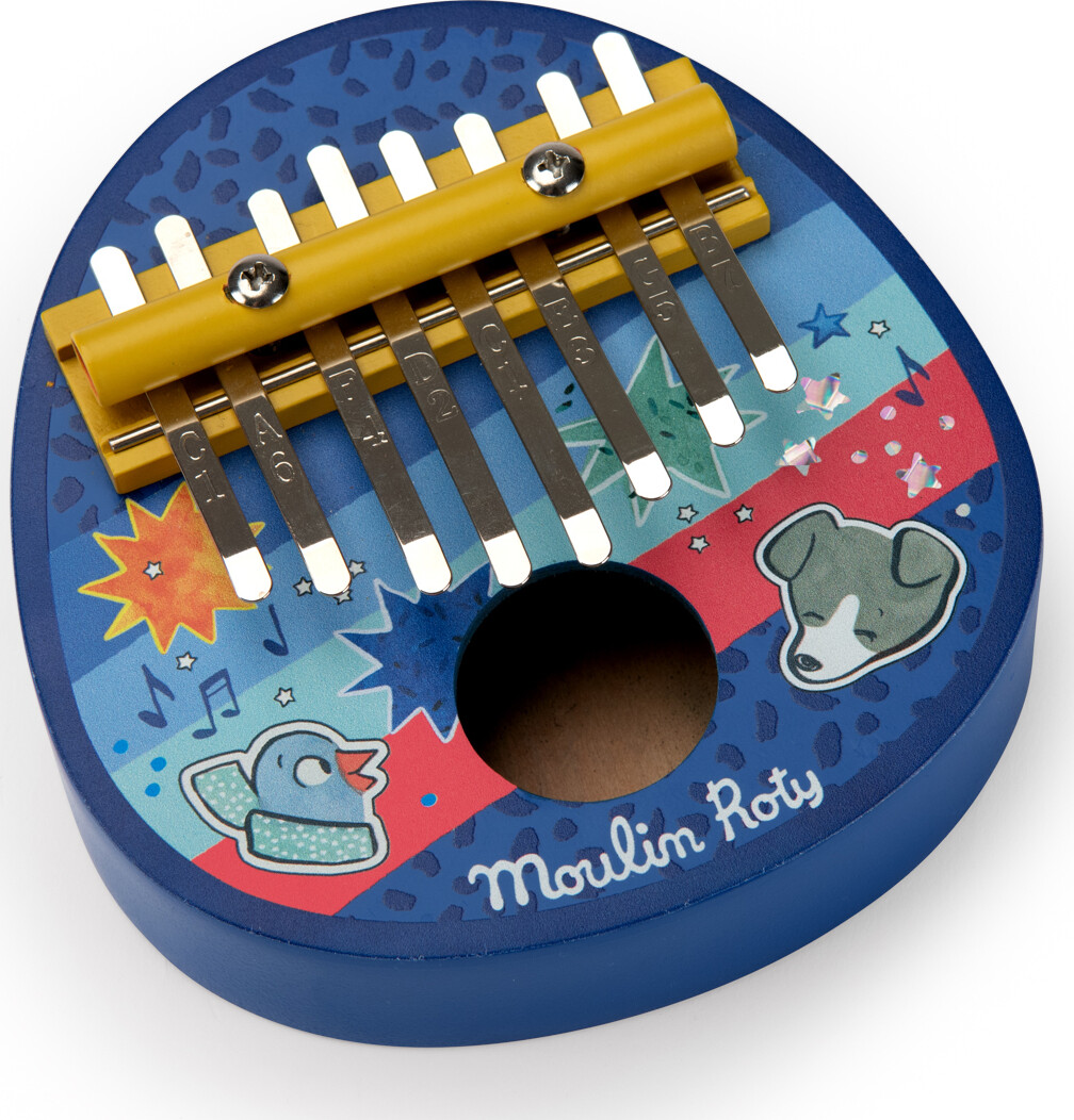 Moulin Roty - Musikinstrument - Kalimba - Puce Og Pilou