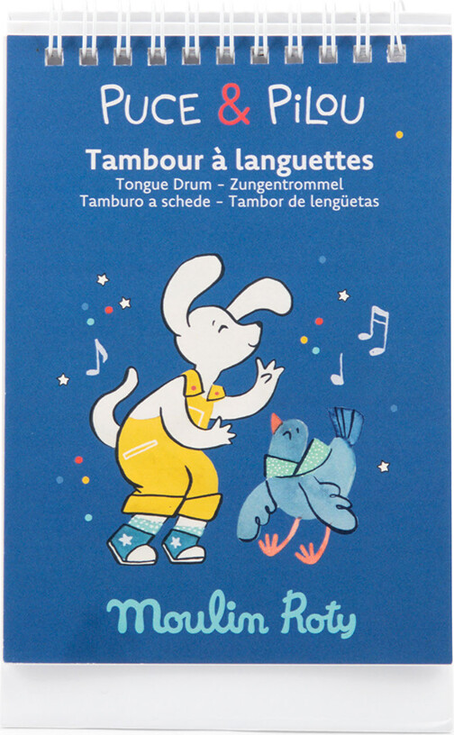Moulin Roty - Musikinstrument - Tungetromme Stor - Puce Og Pilou
