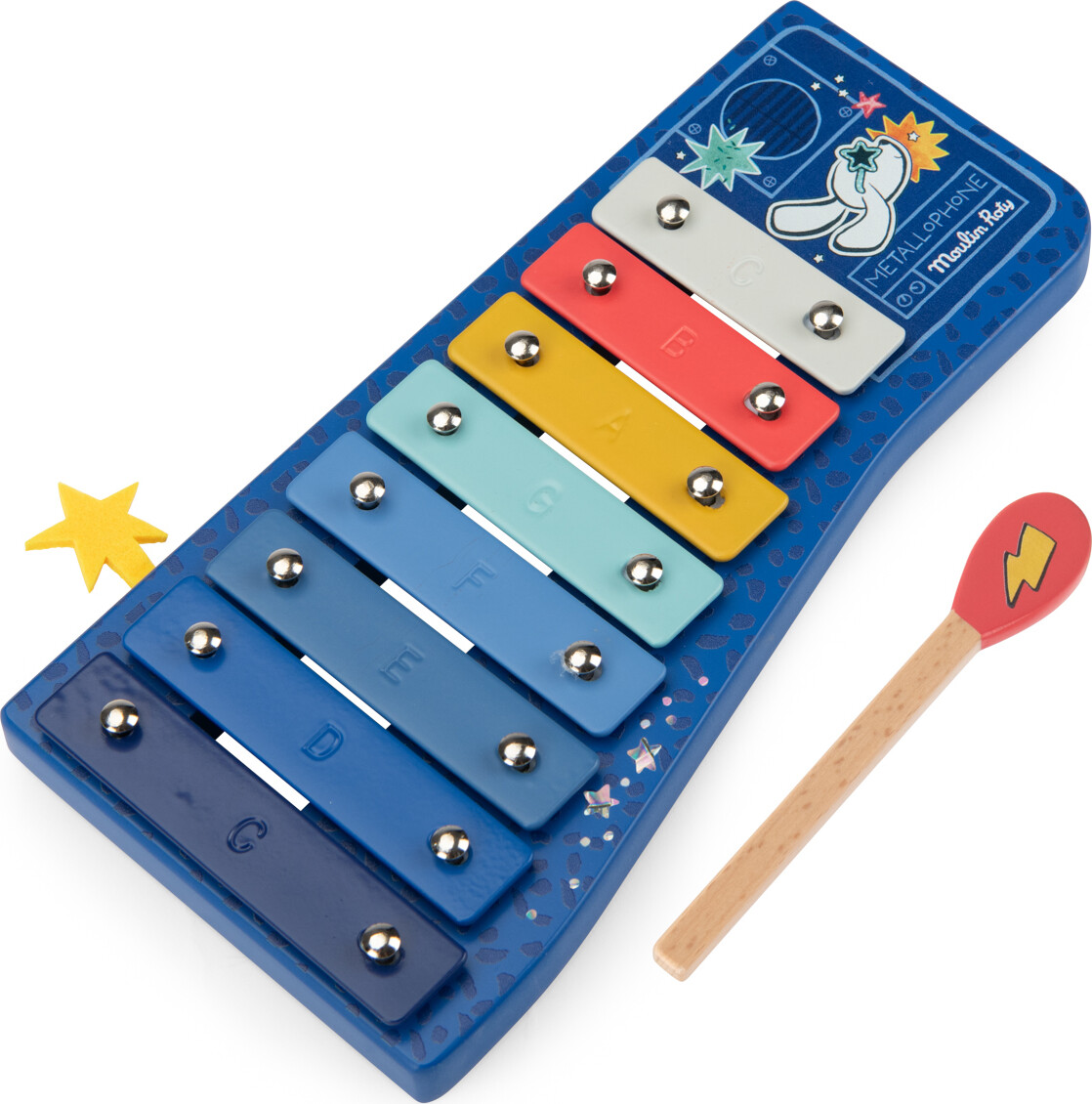 Moulin Roty - Musikinstrument - Xylofon - Puce Og Pilou