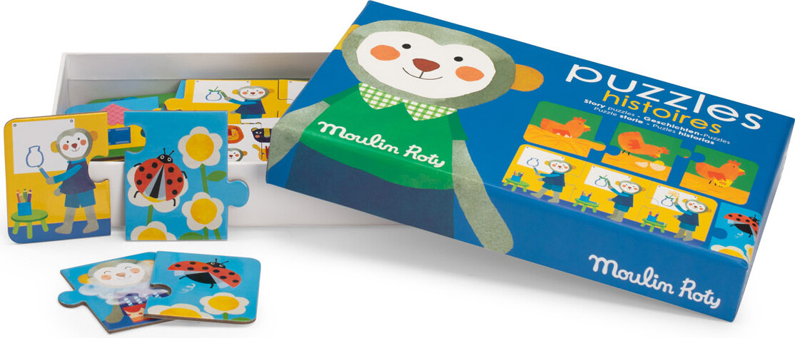 Moulin Roty - Les Popipop Puslespil - 10X3 Brikker