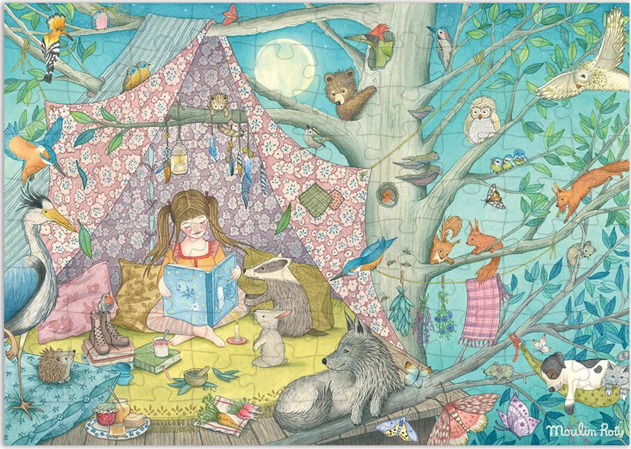 Moulin Roty - Les Rosalies Puslespil - 100 Brikker - Den Hemmelige Hule