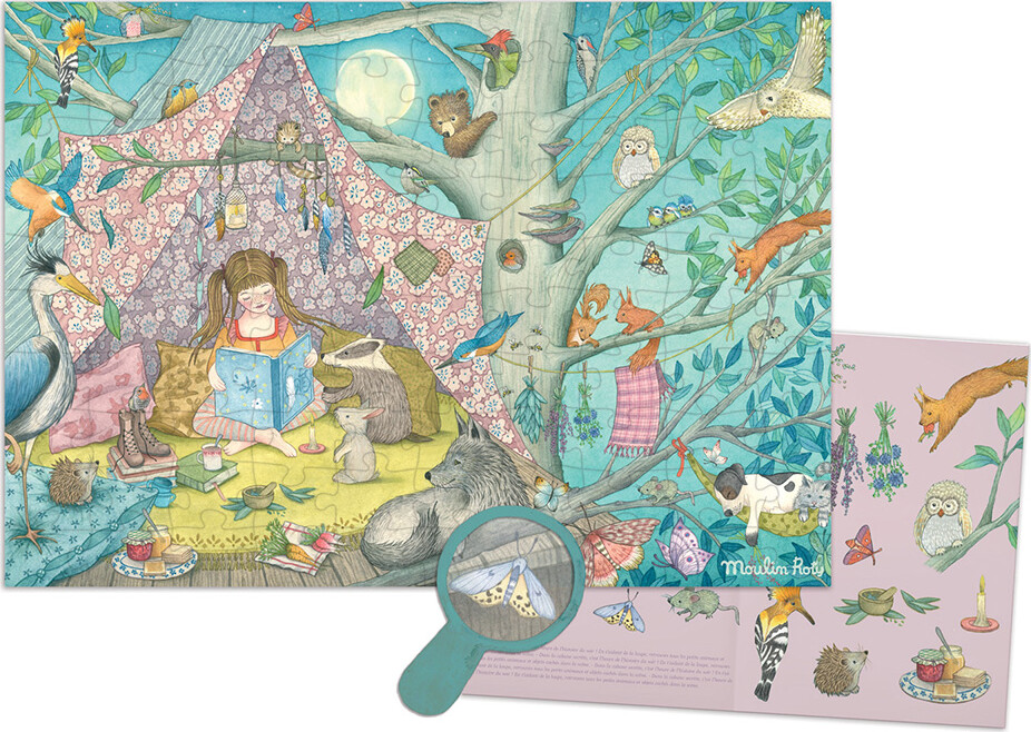 Moulin Roty - Les Rosalies Puslespil - 100 Brikker - Den Hemmelige Hule