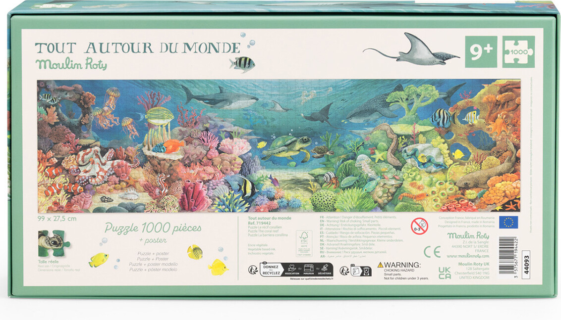 Moulin Roty - Puslespil 1000 Brikker - Coral Reef - Tout Autour Du Monde