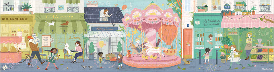 Moulin Roty - Puslespil 350 Brikker - En Lille Gade I Paris - Les