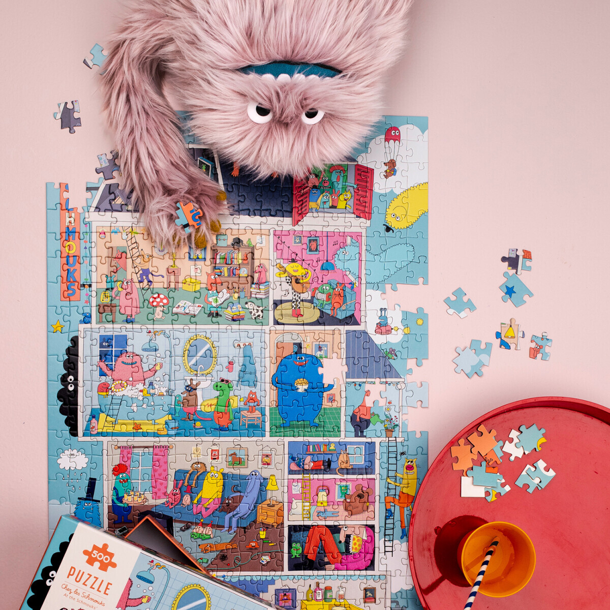Moulin Roty - Puslespil 500 Brikker - Home Of The Schmouks - Les Schmouks