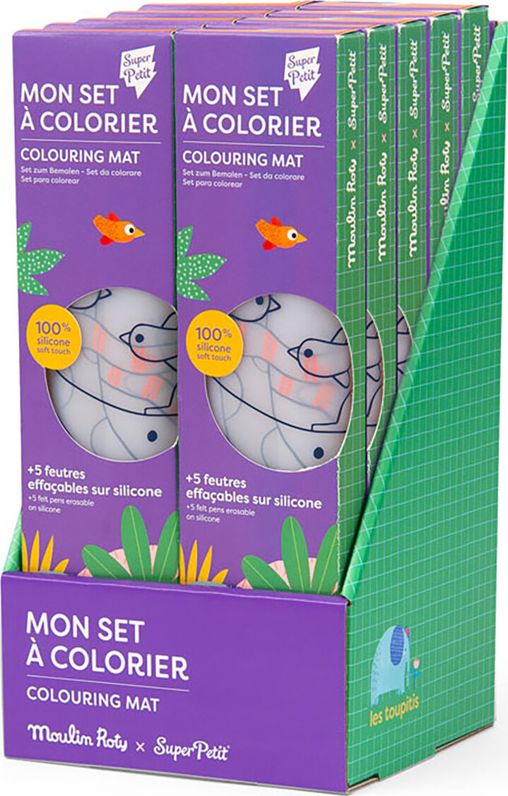 Moulin Roty - Silikone Dækkeservietter Med Tusser - Les Toupitis