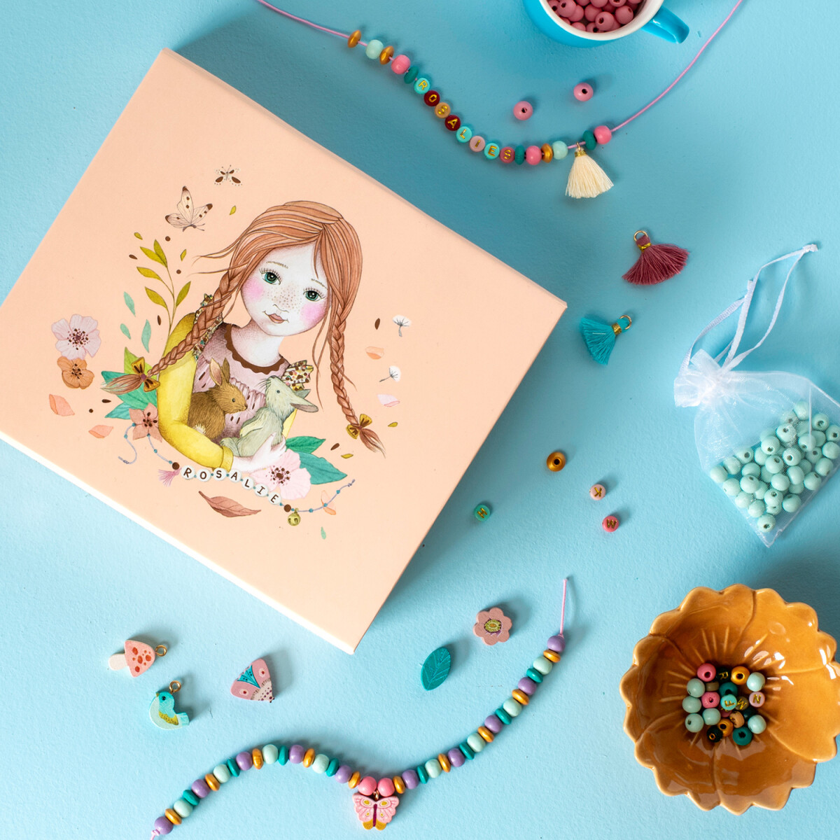 Moulin Roty - Smykkeperler I Kuffert - Træ - Les Rosalies