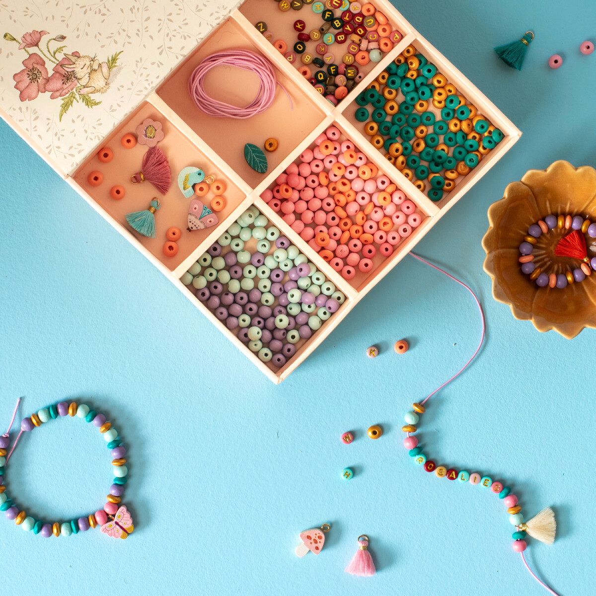 Moulin Roty - Smykkeperler I Kuffert - Træ - Les Rosalies