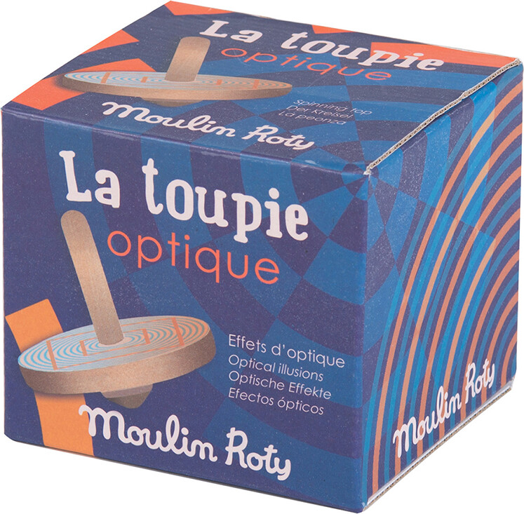 Moulin Roty - Snurretop I Træ Med Optisk Illusion