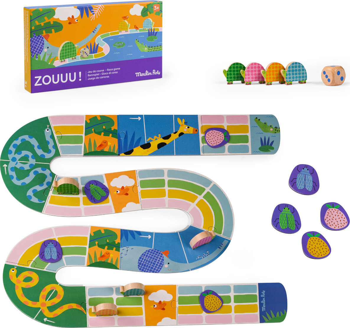 Moulin Roty - Spil - Skildpadderæs - Les Toupitis