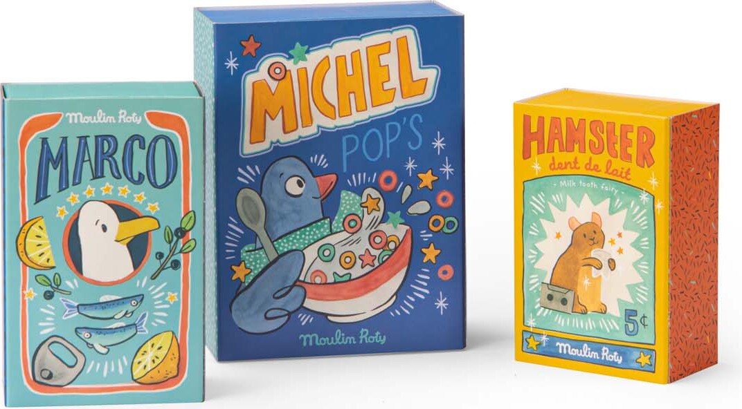 Moulin Roty -Tandfe - Hamster Med Lomme Til Mælketand - Puce Og Pilou