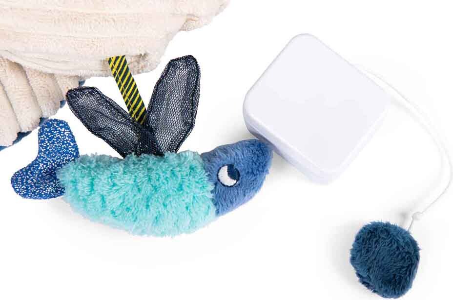 Moulin Roty - Tøjdyr Med Musikoptræk - Hval 29 Cm - Les Aventures De