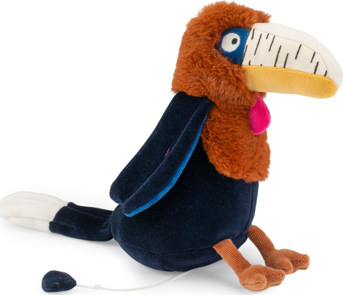 Moulin Roty - Tøjdyr Med Musikoptræk - Næsehornsfuglen Litchi 25 Cm - La
