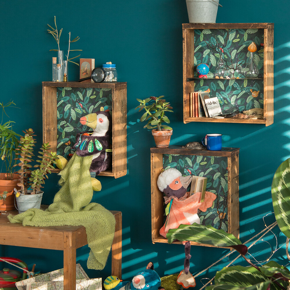 Moulin Roty - Tukanen Pakou Bamse Med Musik - 21 Cm