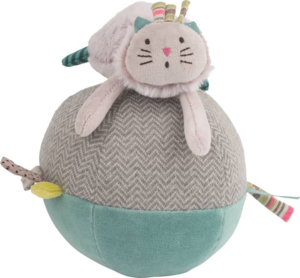 Moulin Roty - Kat Bamse Med Bjælder - Væltepeter Legetøj