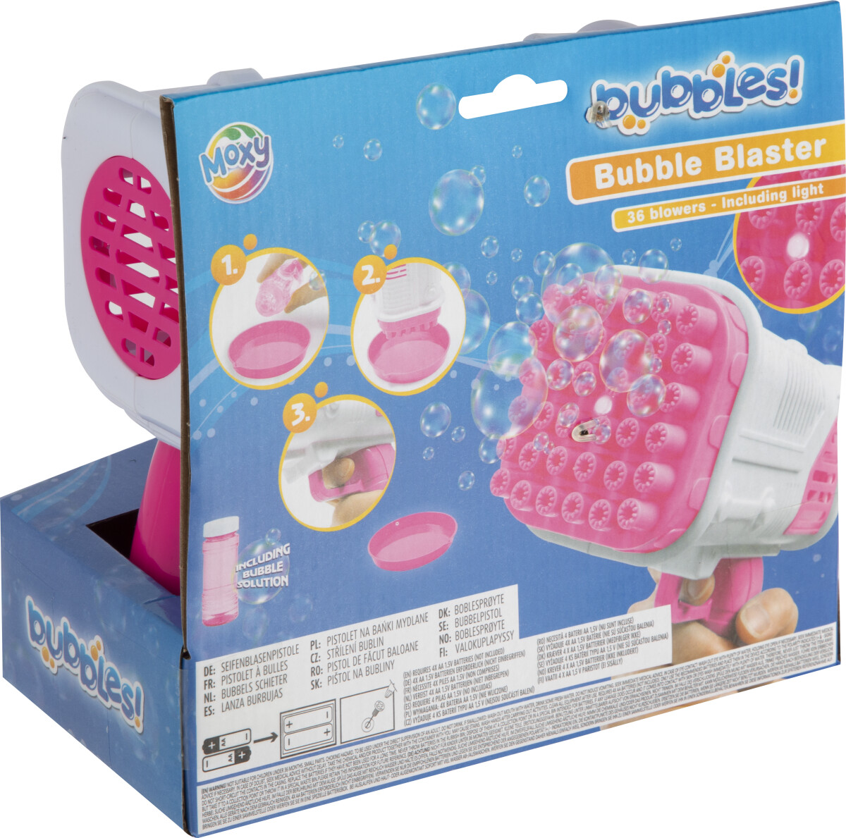Sæbeboble Pistol Med Lys - Bubble Blaster - Pink