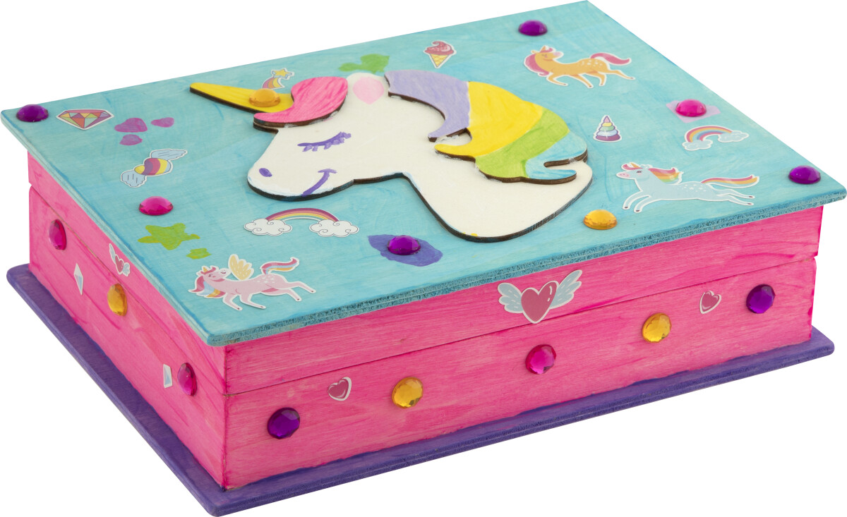 Moxy - Diy Smykkeskrin Med Enhjørning Inkl Maling Og Stickers