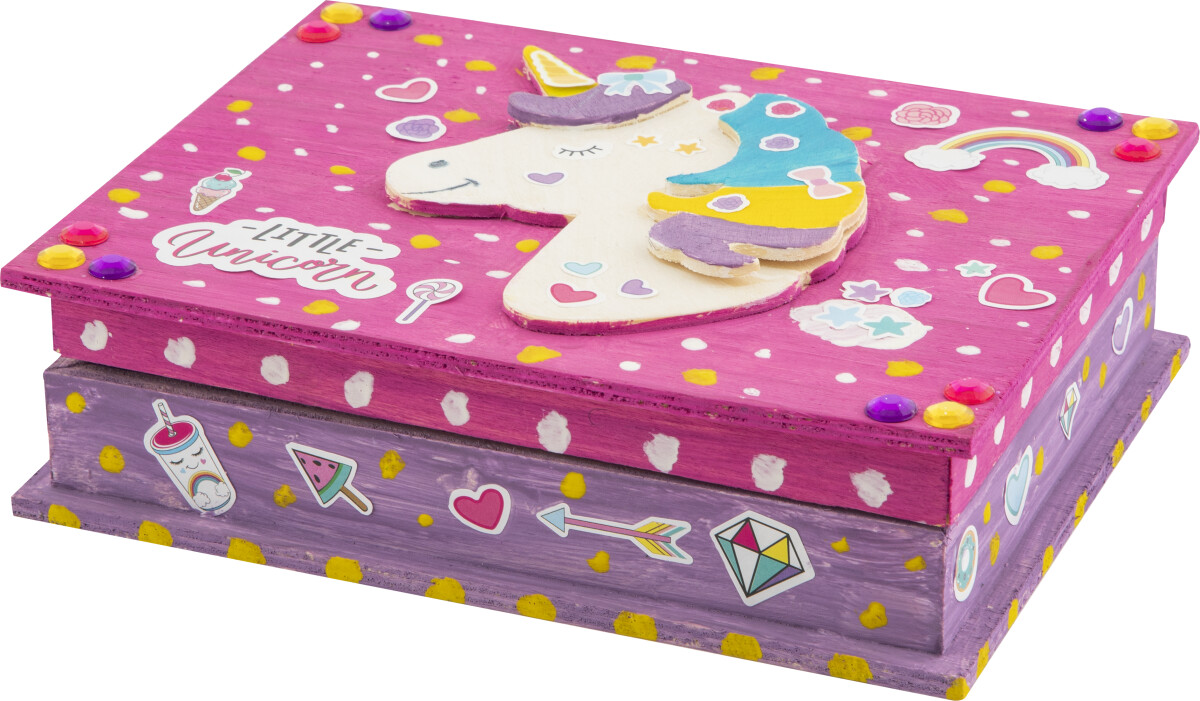 Moxy - Diy Smykkeskrin Med Enhjørning Inkl Maling Og Stickers