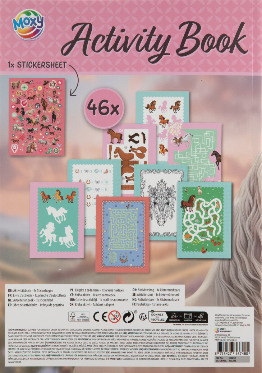 Moxy - Hesteaktivitetsbog A4 24 Ark