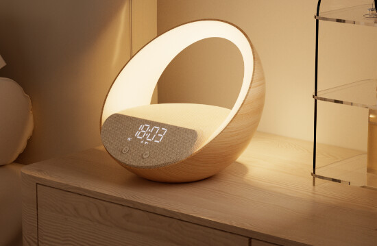 Moye Aurora Glow Lamp With Clock Wireless Speaker And Charger