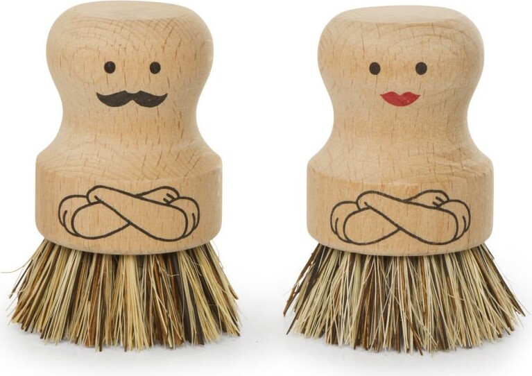 Kikkerland - Opvaskebørster - Scrubbing People - Mr Mrs - Assorteret