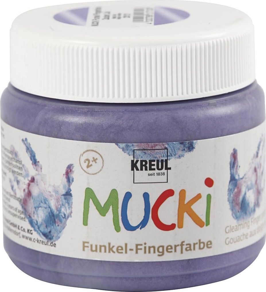 Mucki Fingermaling - Metallic Lilla - 150 Ml