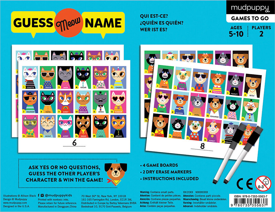 Mudpuppy - Spil - Gæt Hvem - Katte Og Hunde