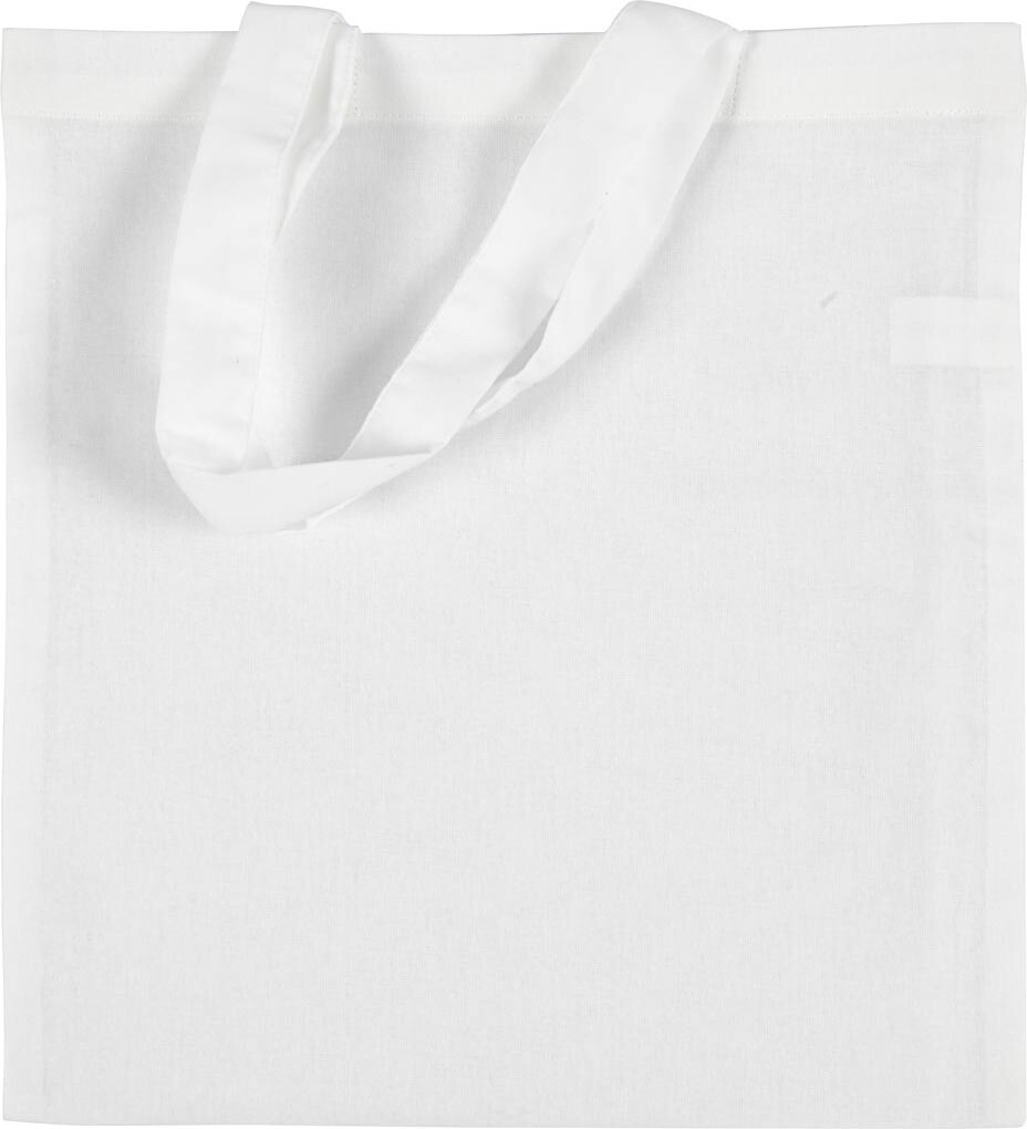 Diy Mulepose Til Male På - Uden Tryk - 28X30 Cm - Hvid